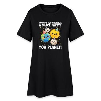 Comment organiser Space Party Planet - Robe T-shirt Femme - noir - Devant