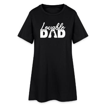 Père Aimable Esthétique Typographie Paternité - Robe T-shirt Femme - noir - Devant