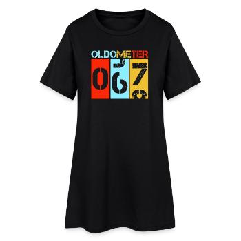 Oldometer 67 Drôle 67e anniversaire Rétro - Robe T-shirt Femme - noir - Devant