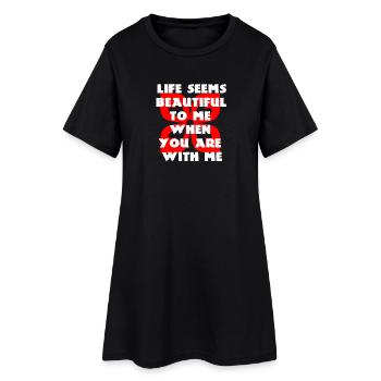 La_vida_me_parece_hermosa - Robe T-shirt Femme - noir - Devant