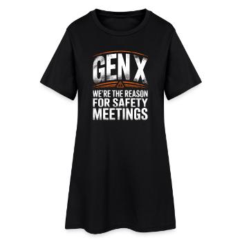 Gen X Security Meetings Saying - Women’s T-Shirt Dress - black - Front