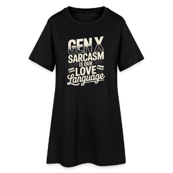 Le sarcasme de la génération X est notre langage de l’amour - Robe T-shirt Femme - noir - Devant