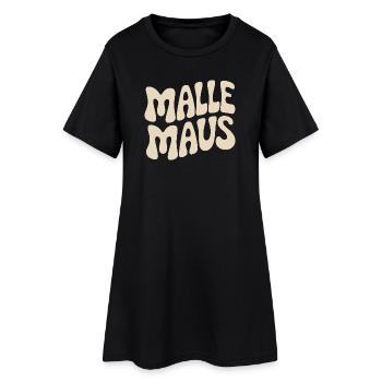Mallemaus JGA Frauen Mallorca Fan Party Malle Maus - Frauen T-Shirt-Kleid - Schwarz - Vorne