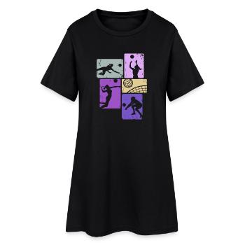 Joueuse de volley-ball de beach-volley féminin - Robe T-shirt Femme - noir - Devant