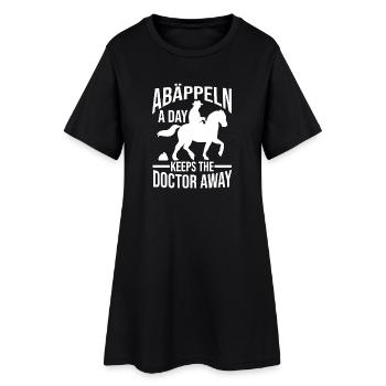 Reiten Pferdeliebhaber Reiterhof Pferde - Frauen T-Shirt-Kleid - Schwarz - Vorne