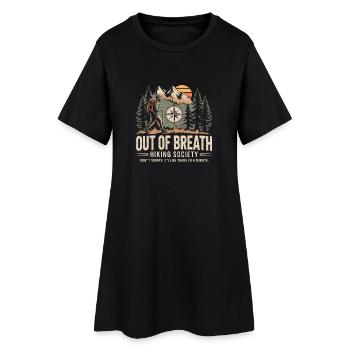 Société de randonnée essoufflée - Robe T-shirt Femme - noir - Devant