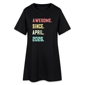 Génial depuis avril 2026 - Robe T-shirt Femme - noir - Devant