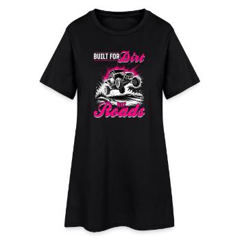 UTV Off Road Girl Woman 4 Wheeler Side by side - Frauen T-Shirt-Kleid - Schwarz - Vorne