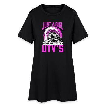 UTV Fille tout-terrain Femme 4 roues côte à côte - Robe T-shirt Femme - noir - Devant