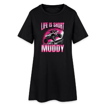 UTV Fille tout-terrain Femme 4 roues côte à côte - Robe T-shirt Femme - noir - Devant