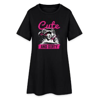 UTV Fille tout-terrain Femme 4 roues côte à côte - Robe T-shirt Femme - noir - Devant