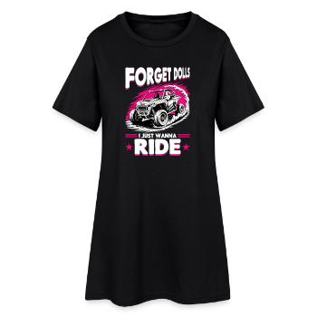 UTV Off Road Girl Woman 4 Wheeler Side by side - Frauen T-Shirt-Kleid - Schwarz - Vorne