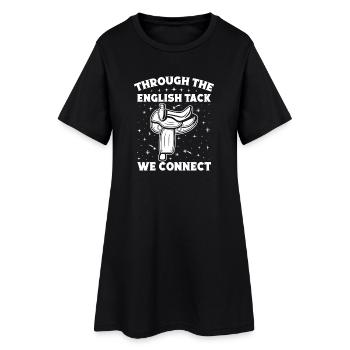 Hippodrome anglais de cavalier amateur Nous nous connectons - Robe T-shirt Femme - noir - Devant