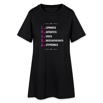 Laura Personalized Name - Women’s T-Shirt Dress - black - Front