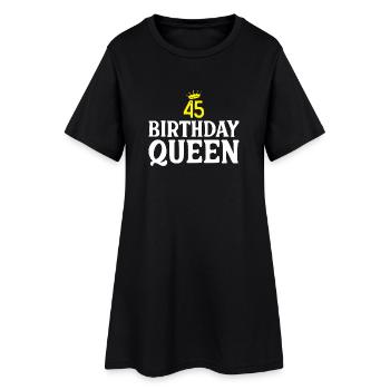 45 anniversaire Cadeaux - Robe T-shirt Femme - noir - Devant