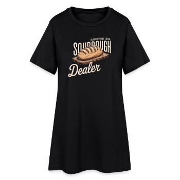 Logo local du marchand au levain - Robe T-shirt Femme - noir - Devant