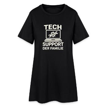 Tech Support Der Familie Computerheld IT Nerd - Frauen T-Shirt-Kleid - Schwarz - Vorne