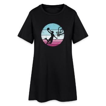 Basket-ball féminin - Robe T-shirt Femme - noir - Devant
