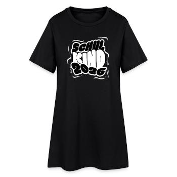 Schulkind 2026 Schriftzug - Frauen T-Shirt-Kleid - Schwarz - Vorne