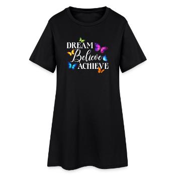 Jardin inspirant des papillons monarques - Robe T-shirt Femme - noir - Devant