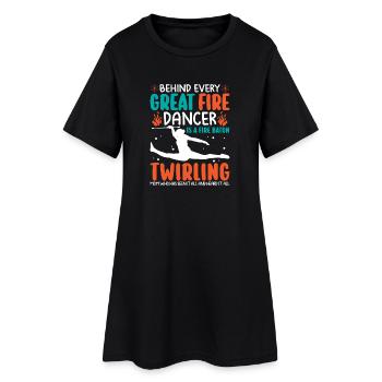 Danseuse de l’école de danse Vortex Dance - Robe T-shirt Femme - noir - Devant