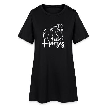 J’aime les chevaux - Robe T-shirt Femme - noir - Devant