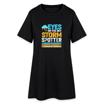 Meteorologie Meteorologe Wetter - Frauen T-Shirt-Kleid - Schwarz - Vorne