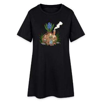 Maison des jacinthes - Robe T-shirt Femme - noir - Devant