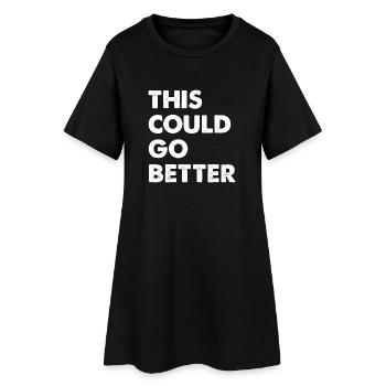 Ça pourrait mieux se passer - Robe T-shirt Femme - noir - Devant