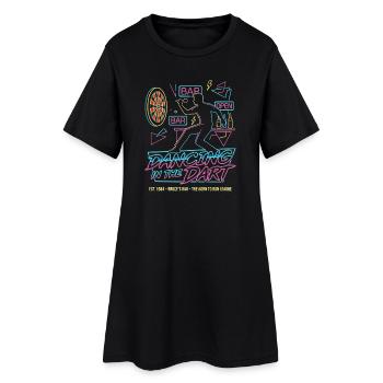 T-shirt Darts Fun, Sweat à capuche Danse dans le T-shirt Fléchette, - Robe T-shirt Femme - noir - Devant