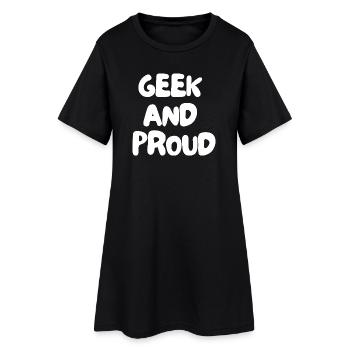 3. Geek and proud - Women’s T-Shirt Dress - black - Front