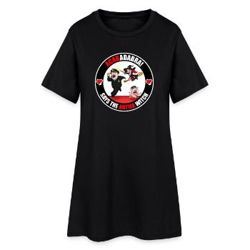 Die Antifa-Hexe – Polizei - Frauen T-Shirt-Kleid - Schwarz - Vorne