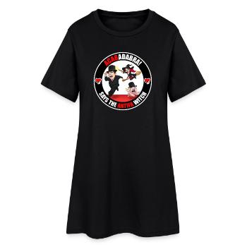 The Antifa Witch - Rich - Robe T-shirt Femme - noir - Devant
