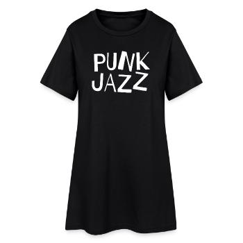 Logo typographique punk jazz Glyphes - Robe T-shirt Femme - noir - Devant