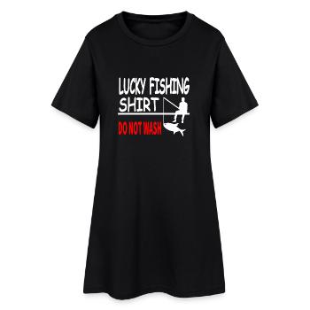 Angling - Women’s T-Shirt Dress - black - Front