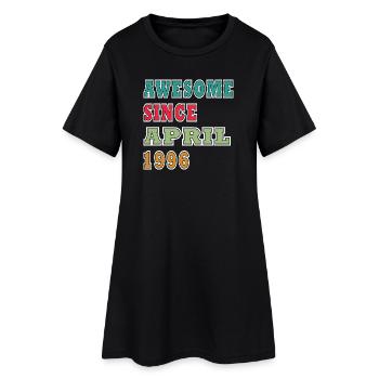 Awesome since April 1996 Retro Typo - Women’s T-Shirt Dress - black - Front