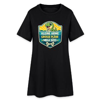 Kleine Arme Große Pläne Mega Süß - Frauen T-Shirt-Kleid - Schwarz - Vorne