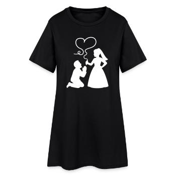 Mariage des mariés - Robe T-shirt Femme - noir - Devant