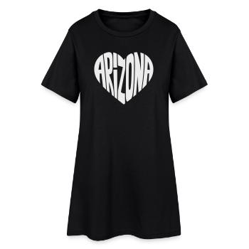 Faute de frappe de l’Arizona Heart - Robe T-shirt Femme - noir - Devant
