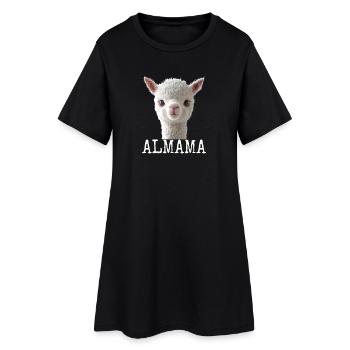 Almama Douce Alpaga Maman Fête des Mères Maman Lama Maman - Robe T-shirt Femme - noir - Devant