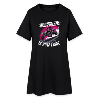 UTV Fille tout-terrain Femme 4 roues côte à côte - Robe T-shirt Femme - noir - Devant