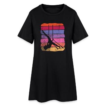 Aerialist Vintage Cloud Swing Trapez - Frauen T-Shirt-Kleid - Schwarz - Vorne
