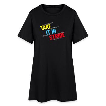 Courir Courir Courir Prends-le Avec Calme Marathon - Robe T-shirt Femme - noir - Devant