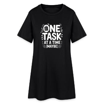 Une tâche à la fois (peut-être) chaos TDAH - Robe T-shirt Femme - noir - Devant