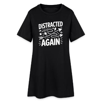 À nouveau distraite dans le chaos TDAH - Robe T-shirt Femme - noir - Devant