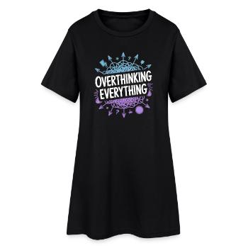 Trop réfléchir à tout ce chaos TDAH - Robe T-shirt Femme - noir - Devant