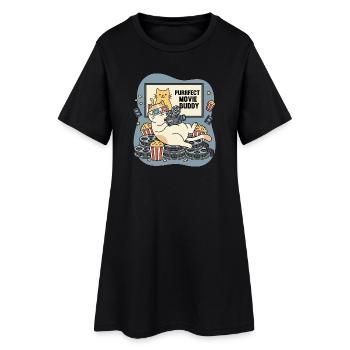 Purrfect Movie Buddy : Cats Cinema Fun - Robe T-shirt Femme - noir - Devant