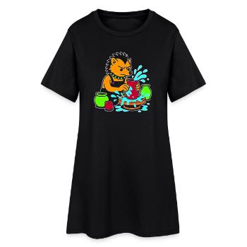 Splash de chiot de poterie - Robe T-shirt Femme - noir - Devant