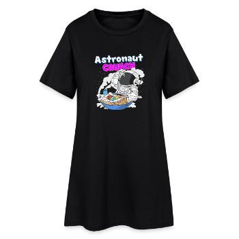 Céréales Cornflakes Petit-Déjeuner Astronaut Crunch - Robe T-shirt Femme - noir - Devant