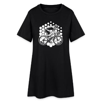 Idée cadeau pour un vélo de route avec vélo de route - Robe T-shirt Femme - noir - Devant